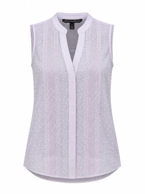 White House Black Market Sleeveless Lace Trim Blouse – Size 2